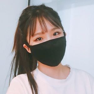 K-Pop Black Face Mask with Filter Pocket